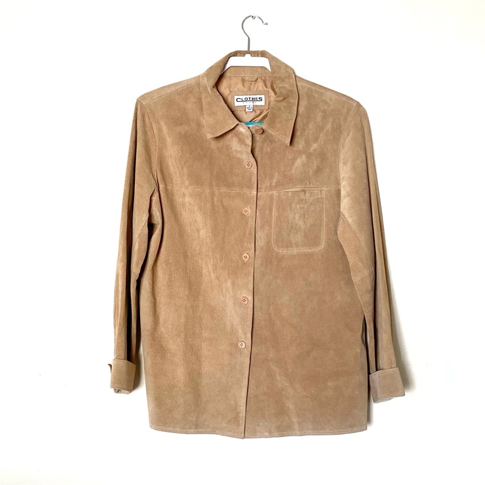 Suede Button Down Shirt